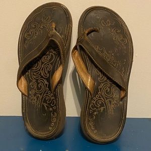 Olu Kai Leather Flip Flops